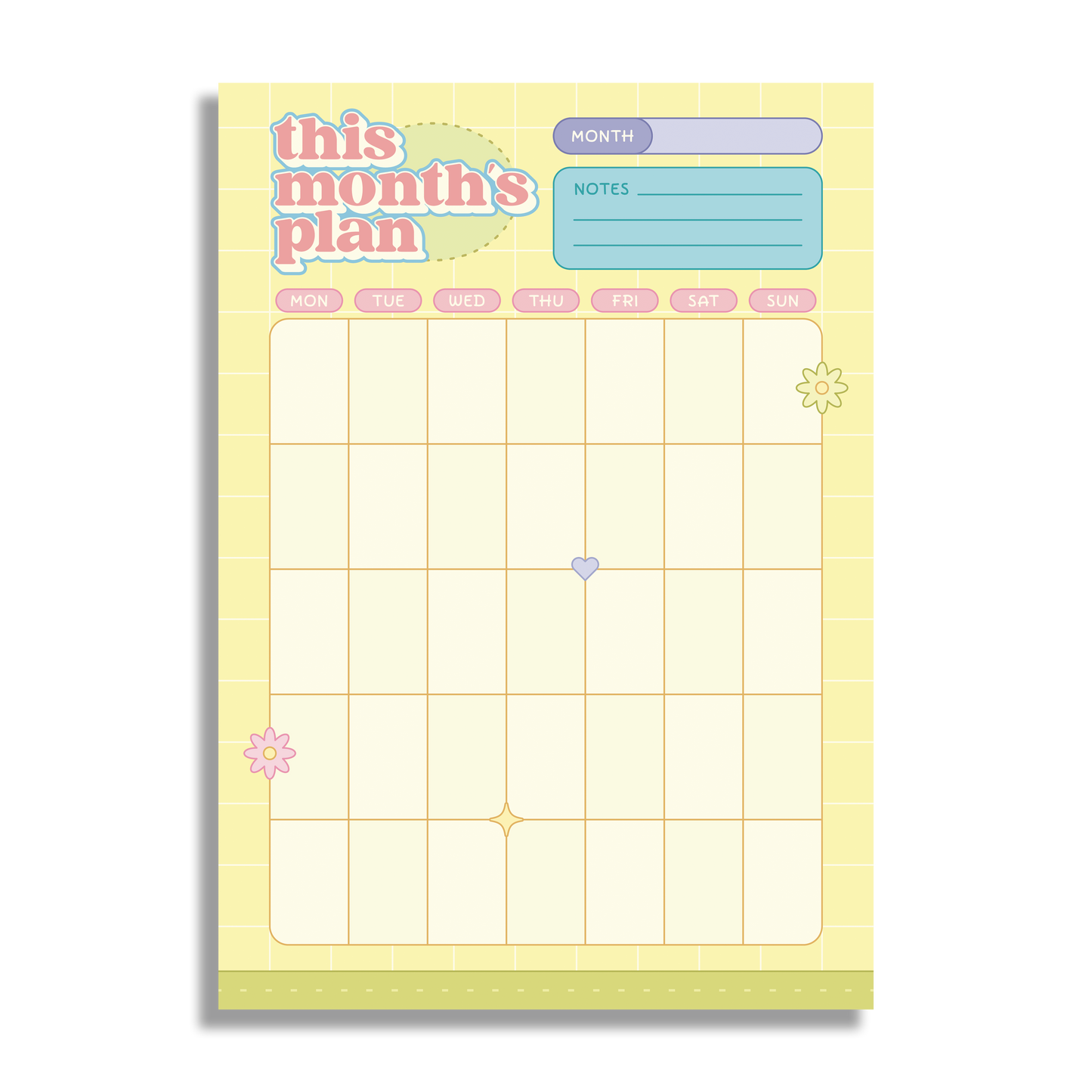 Monthly Planner Notepad