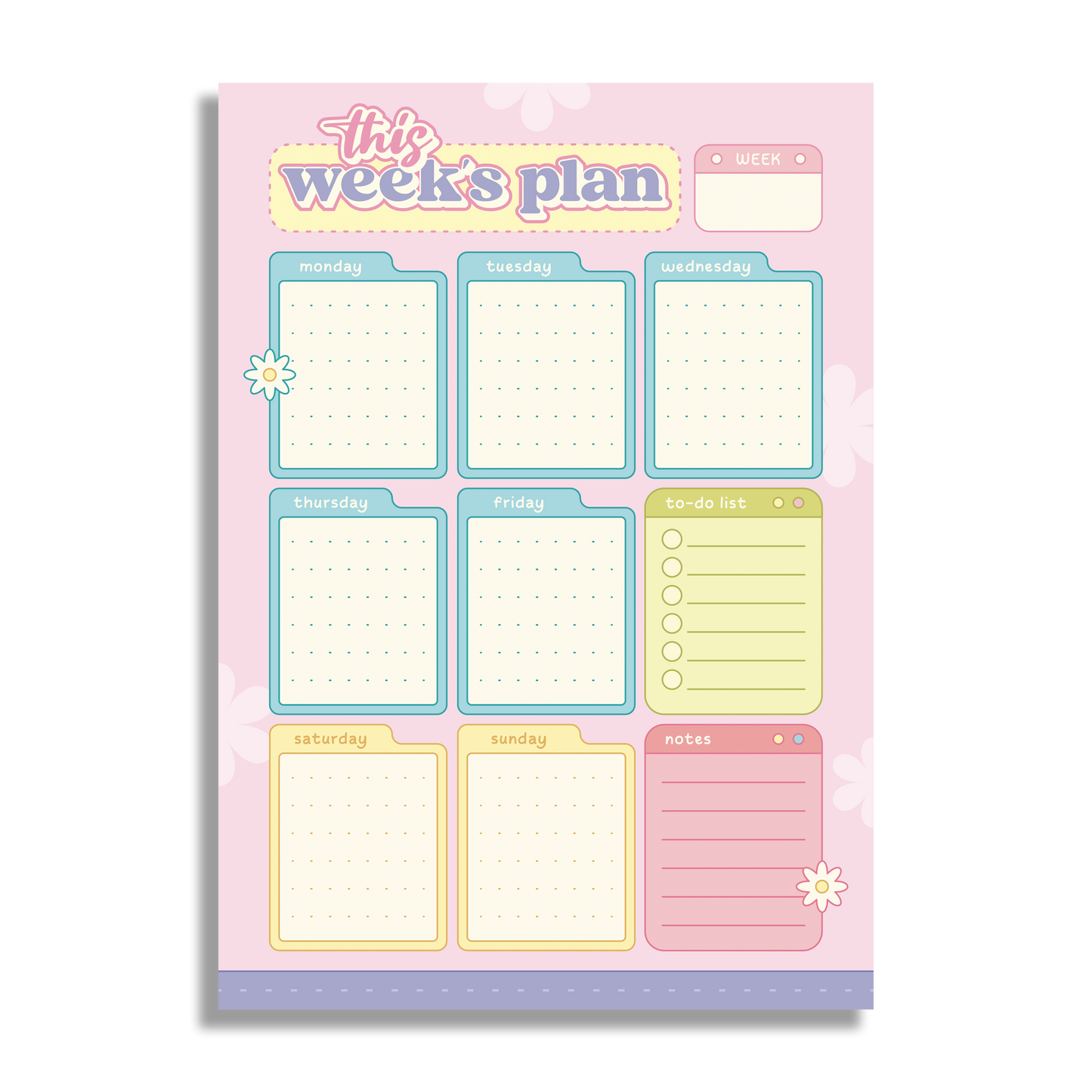 Weekly Planner Notepad