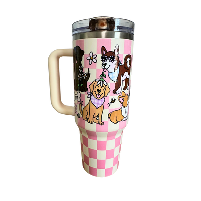 Spring Pups – 40 oz Stainless Steel Tumbler