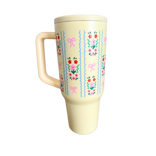 Spring Floral – 40 oz Stainless Steel Tumbler