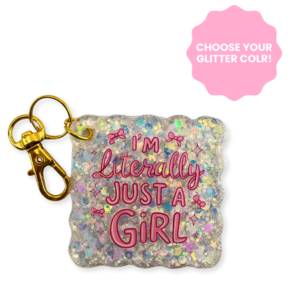 Literally Just A Girl Scallop Keychain