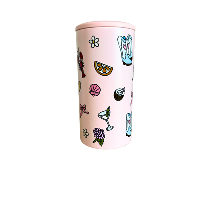 Costal Cowgirl - 4-in-1 Stainless Steel Can Cooler & Tumbler