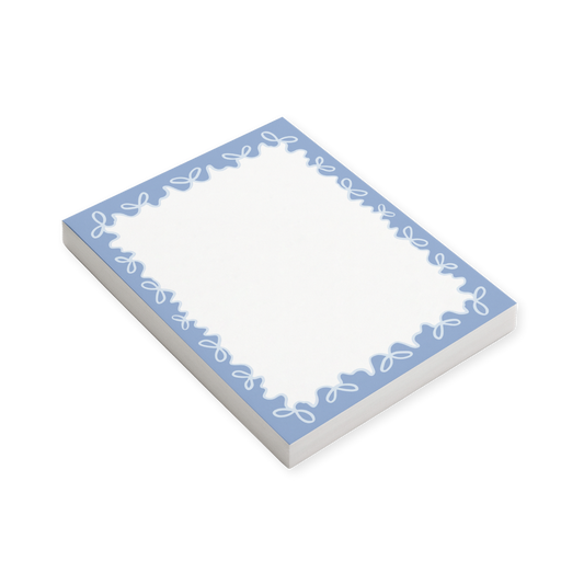 Blue Bow Notepad
