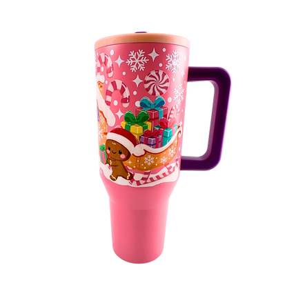 Gingerbread House No Spill 40oz Tumbler