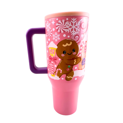 Gingerbread House No Spill 40oz Tumbler