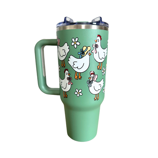 Spring Chickens – 40 oz Stainless Steel Tumbler