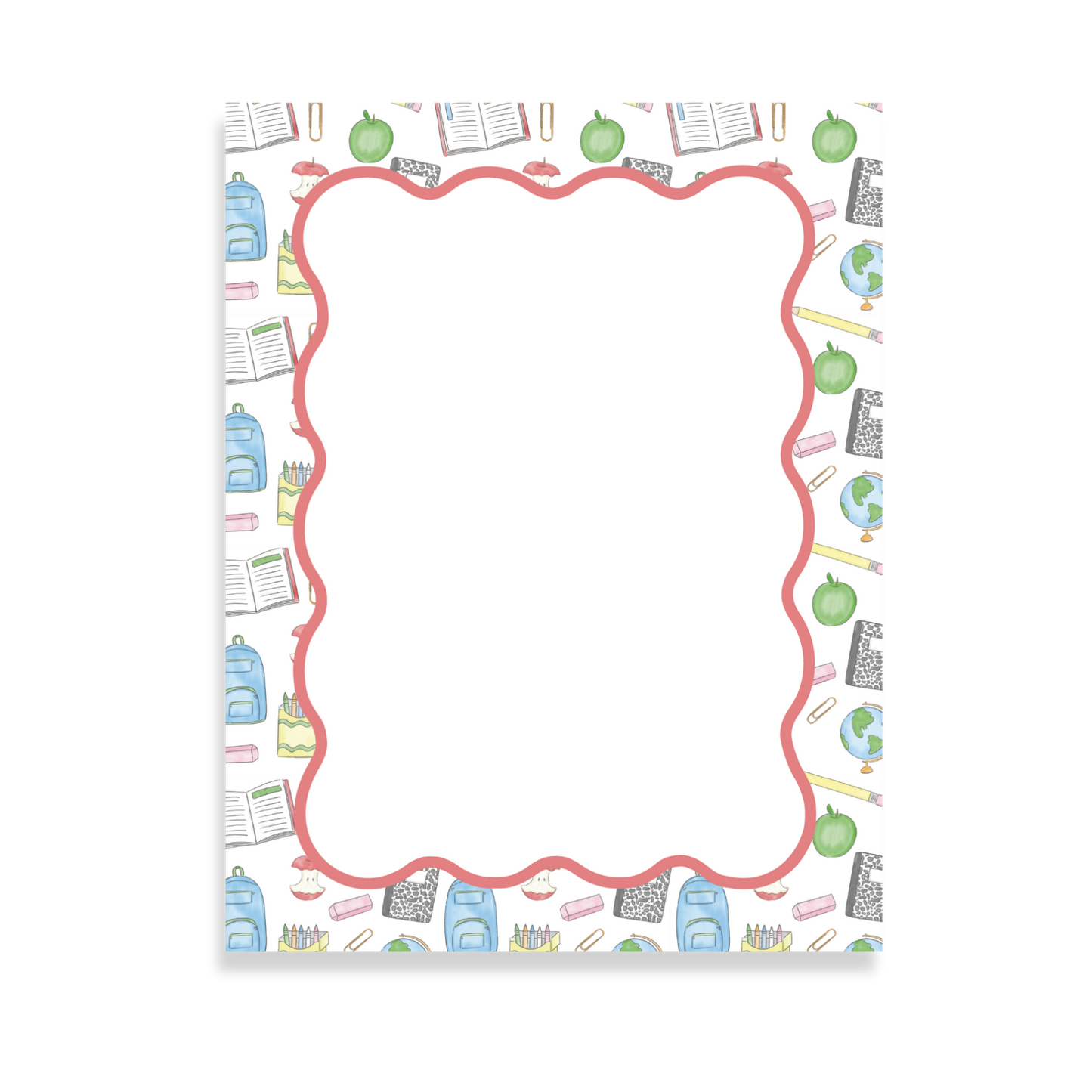 School Supplies Notepad