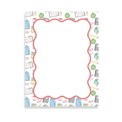 School Supplies Notepad