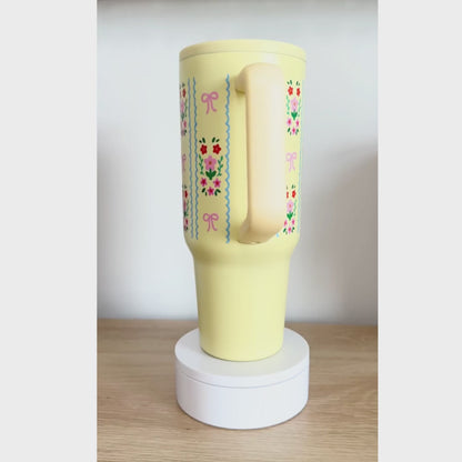 Spring Floral – 40 oz Stainless Steel Tumbler