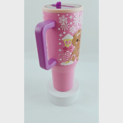 Gingerbread House No Spill 40oz Tumbler